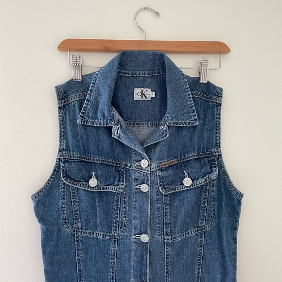 Vintage Calvin Klein Denim Dress - Picture 3 of 11